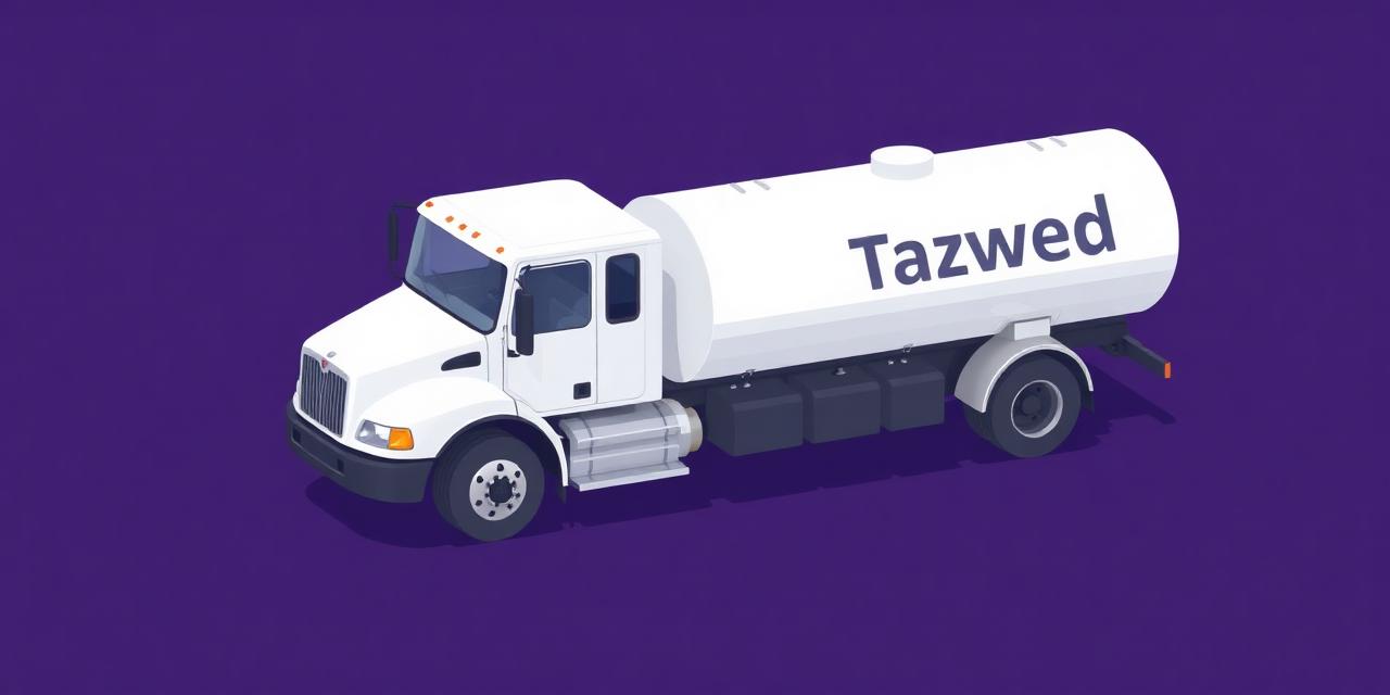 Tazweed tanker truck